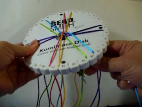 Bracelet en espirale avec la technique japonaise du Kumihimo