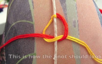 Bracelet en macramé, trop simple (vidéo)