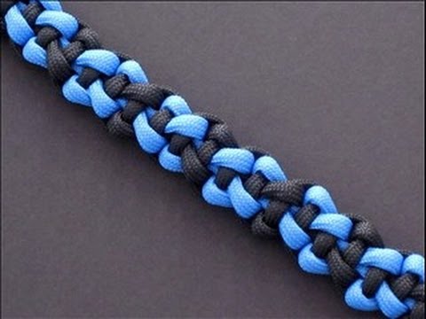 Bracelet de noeuds réalisé avec une corde de parachute, vidéo tuto