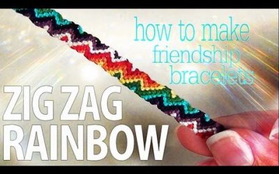 Comment fabriquer un bracelet en macramé, motif zigzag et couleurs arc-en-ciel