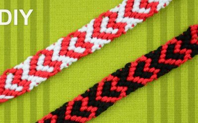 Bracelet brésilien motif coeurs, vidéo tuto