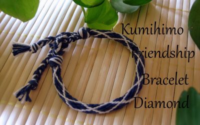 Bracelet de l’amitié kumihimo, motif diamant