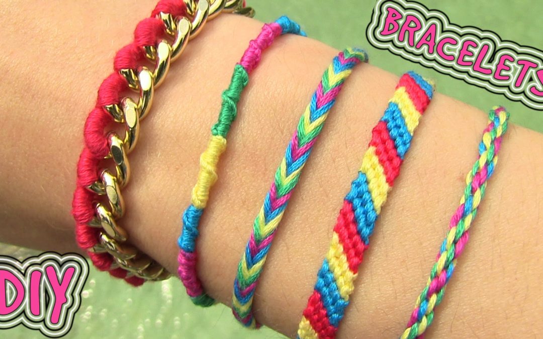 5 bracelets en fil DIY, vidéo tuto