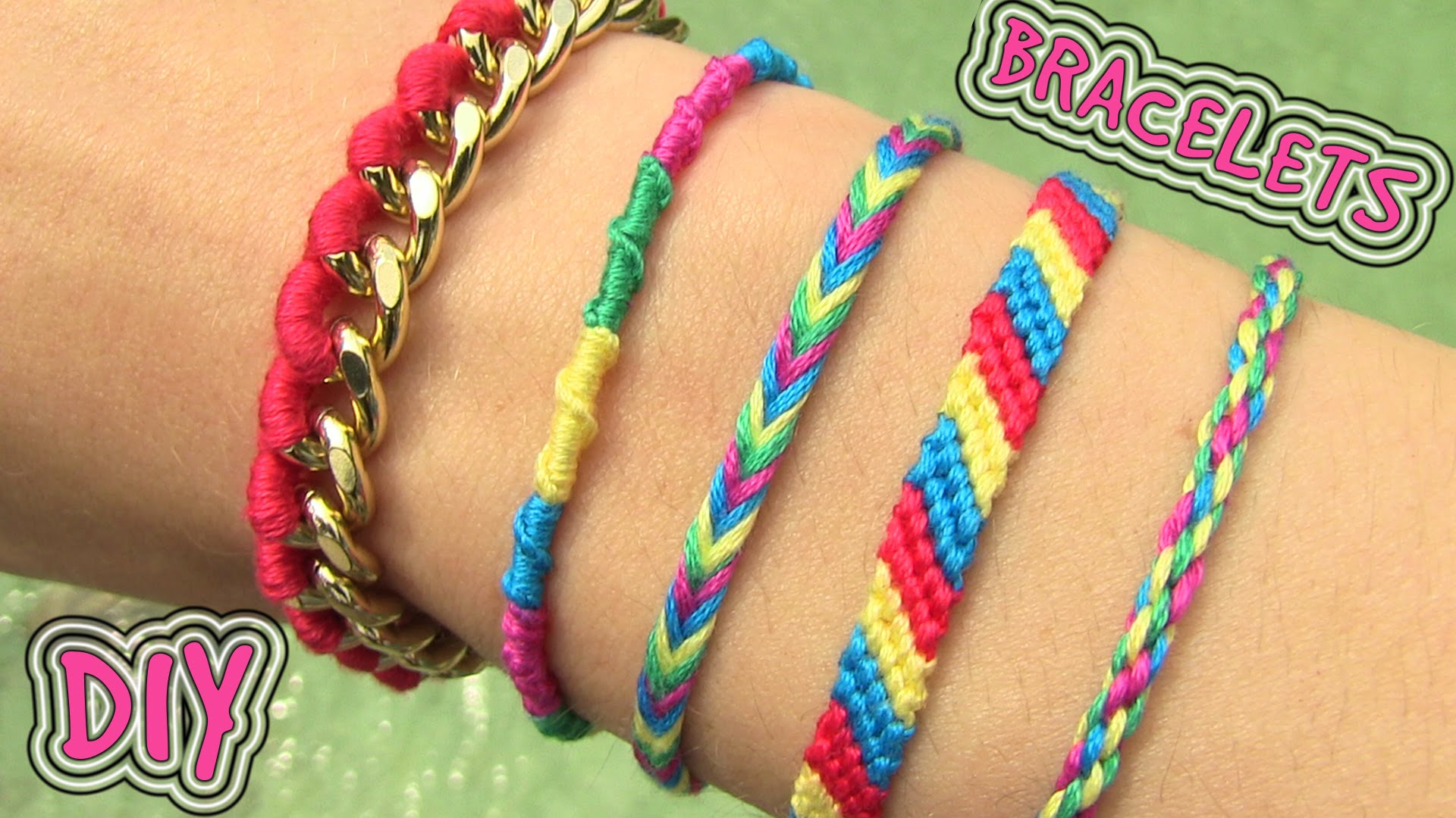 5 bracelets en fil DIY vidéo tuto  Bracelets Brésiliens