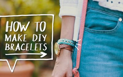 Bracelet simple DIY réalisé en chaines et fils noués