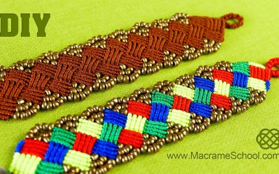 Bracelet en macramé et perles, vidéo tutoriel