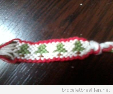 Bracelet brésilien motif sapin de Noel 2